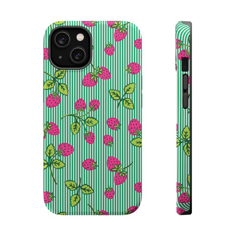 Pink Strawberry Phone Case Mag Safe Compatible Magnetic Tough Cases T-Shirts, Hoodie, Sweatshirt | WearSparks.com