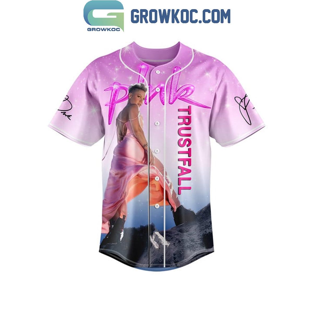 Pink Summer Carnival Loyal Personalized Baseball Jersey