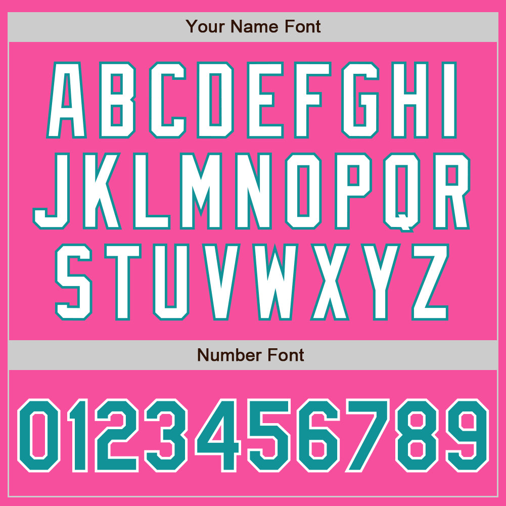 Custom Pink Teal-White Authentic Baseball Jersey