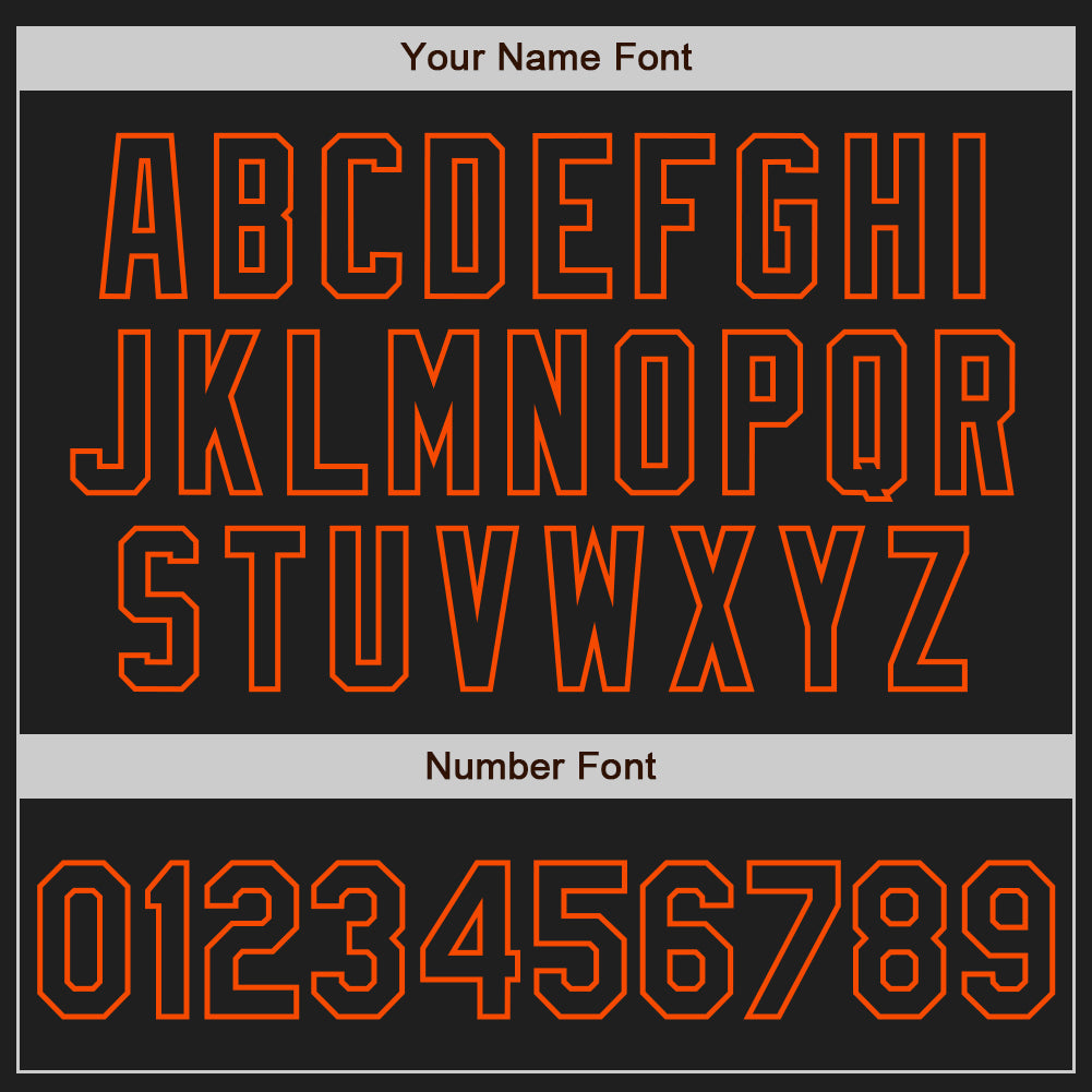 Custom Black-Orange Gradient Classic Vertical Stripe Authentic Baseball Jersey