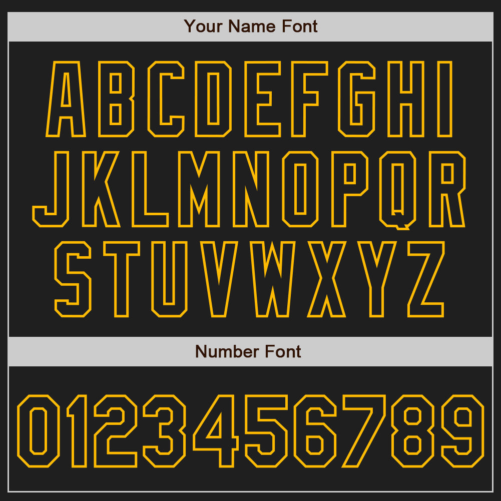 Custom Black-Gold Gradient Classic Vertical Stripe Authentic Baseball Jersey