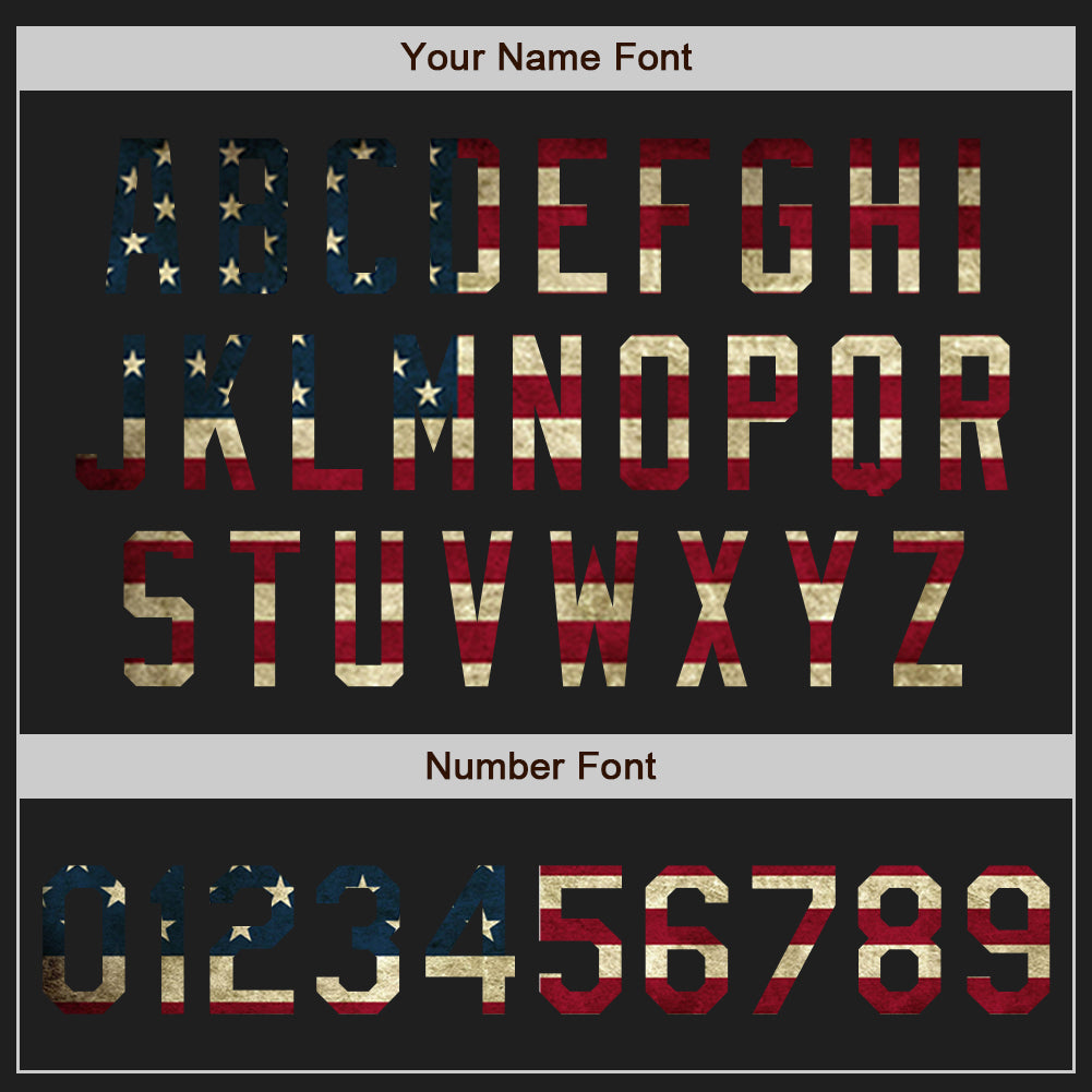 Custom Black Vintage USA Flag-Cream Gradient Classic Vertical Stripe Authentic Baseball Jersey