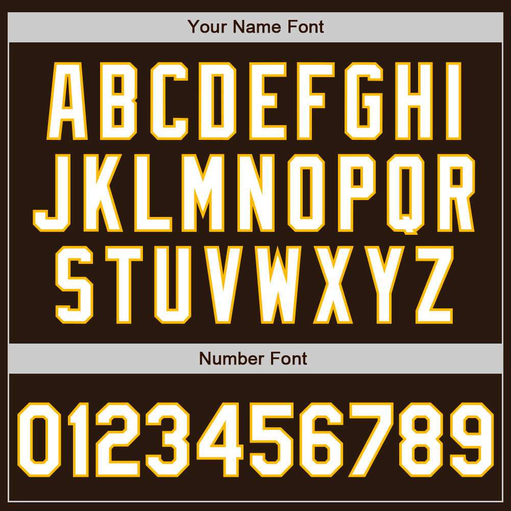 Custom Brown White-Gold Gradient Classic Vertical Stripe Authentic Baseball Jersey