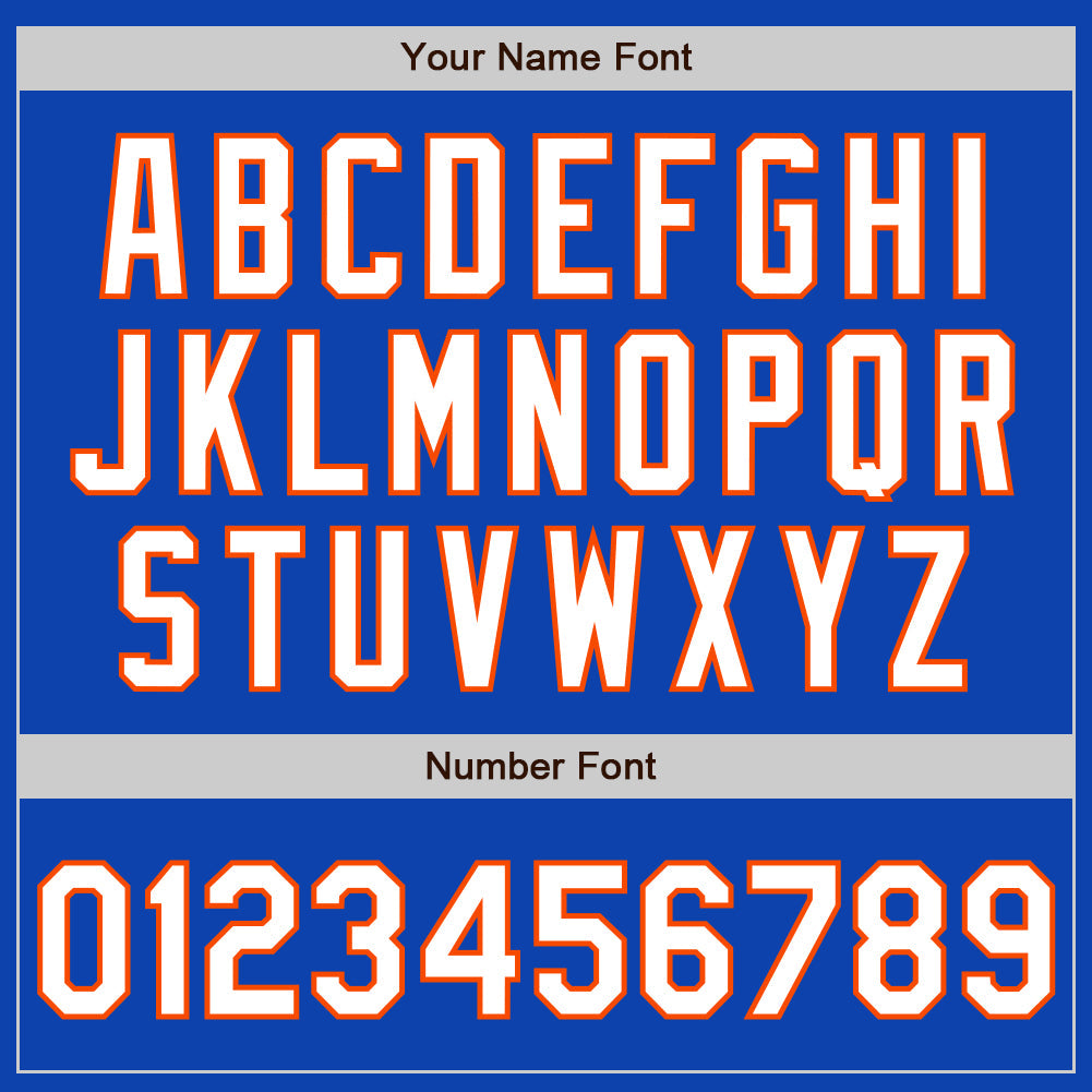 Custom Thunder Blue White-Orange Gradient Classic Vertical Stripe Authentic Baseball Jersey