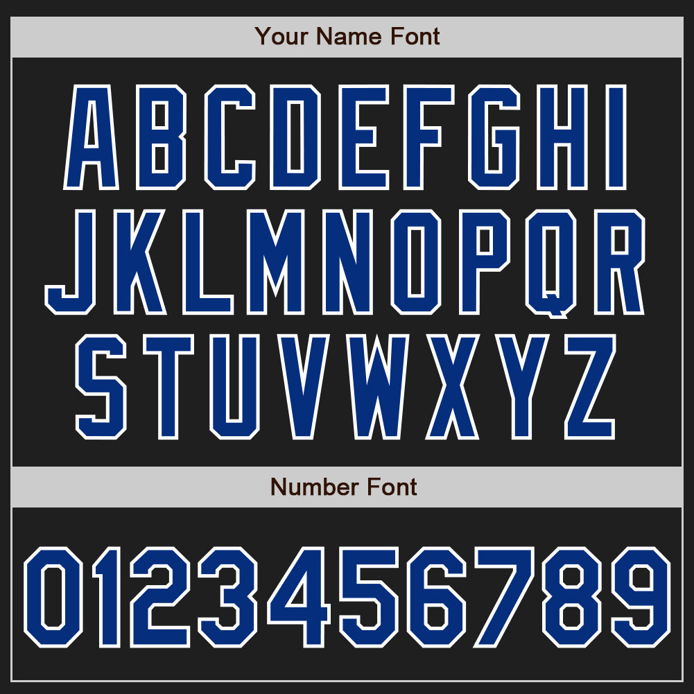 Custom Black Royal-White Classic Vertical Stripe Fluid Liquid Texture Authentic Baseball Jersey