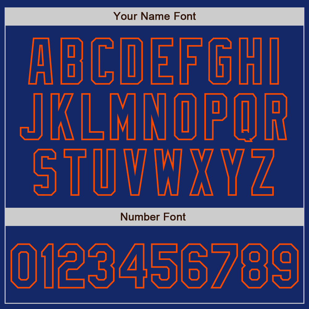 Custom Royal-Orange Classic Vertical Stripe Fluid Liquid Texture Authentic Baseball Jersey
