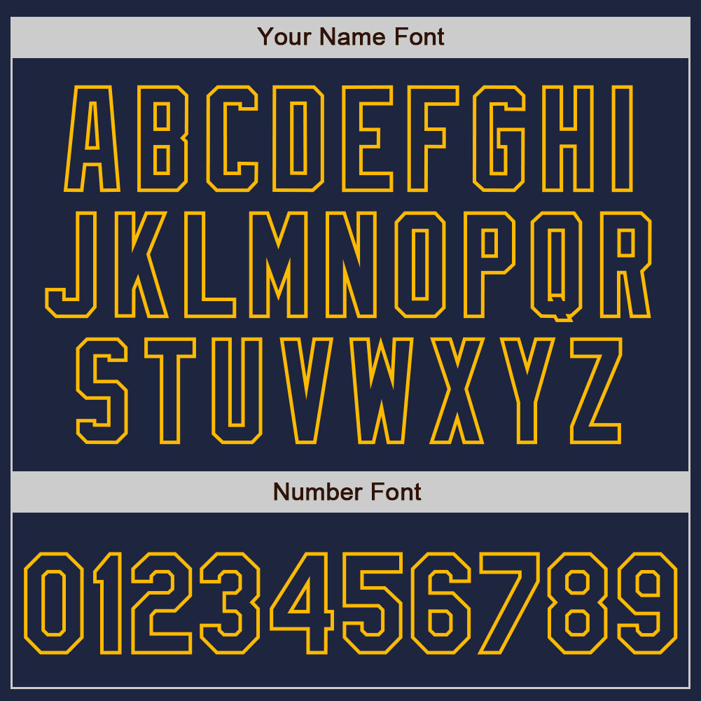 Custom Navy-Gold Classic Vertical Stripe Fluid Liquid Texture Authentic Baseball Jersey