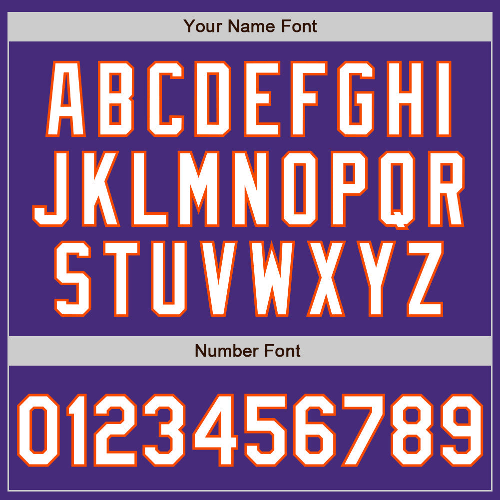 Custom Purple White-Orange Classic Vertical Stripe Fluid Liquid Texture Authentic Baseball Jersey