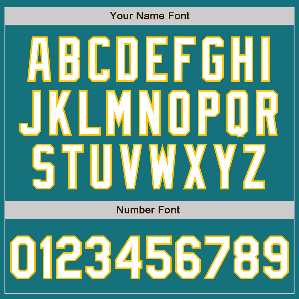 Custom Teal White-Yellow Classic Vertical Stripe Fluid Liquid Texture Authentic Baseball Jersey
