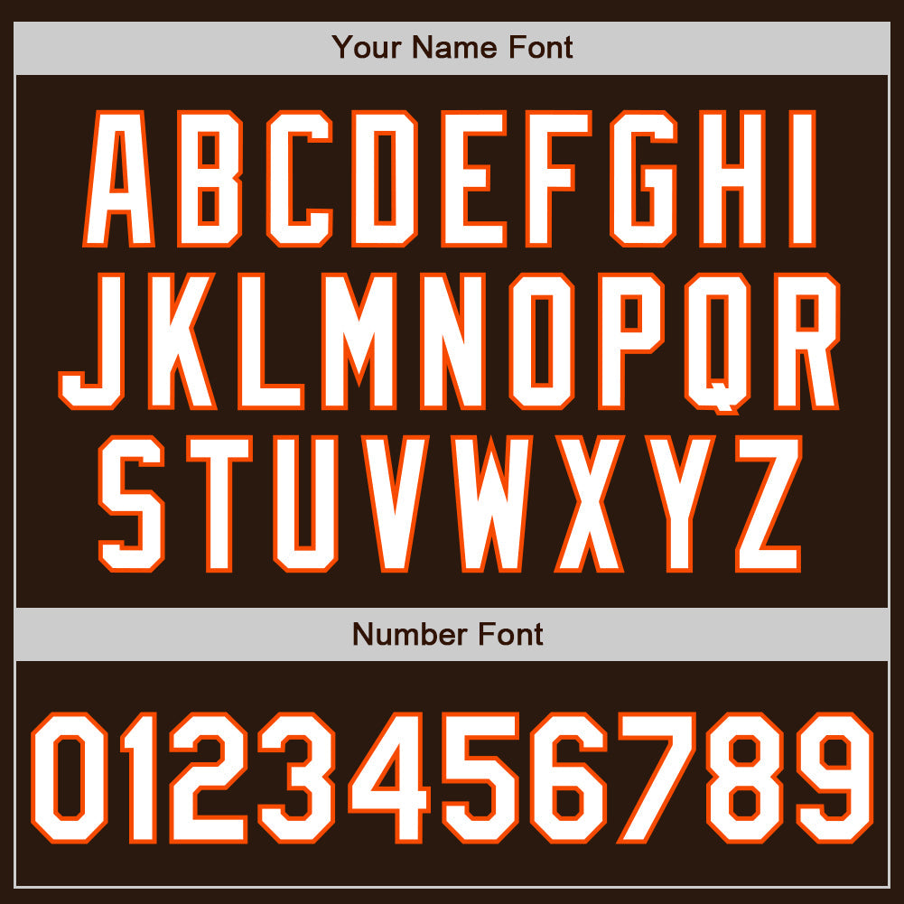 Custom Brown White-Orange Classic Vertical Stripe Fluid Liquid Texture Authentic Baseball Jersey