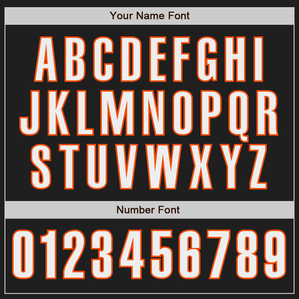 Custom Black White-Orange Classic Color Block Side Panel Stripe Authentic Baseball Jersey
