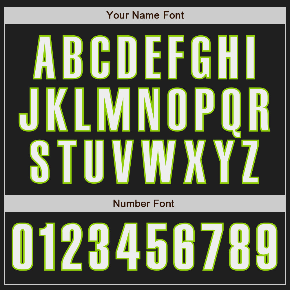 Custom Black White-Neon Green Classic Color Block Side Panel Stripe Authentic Baseball Jersey