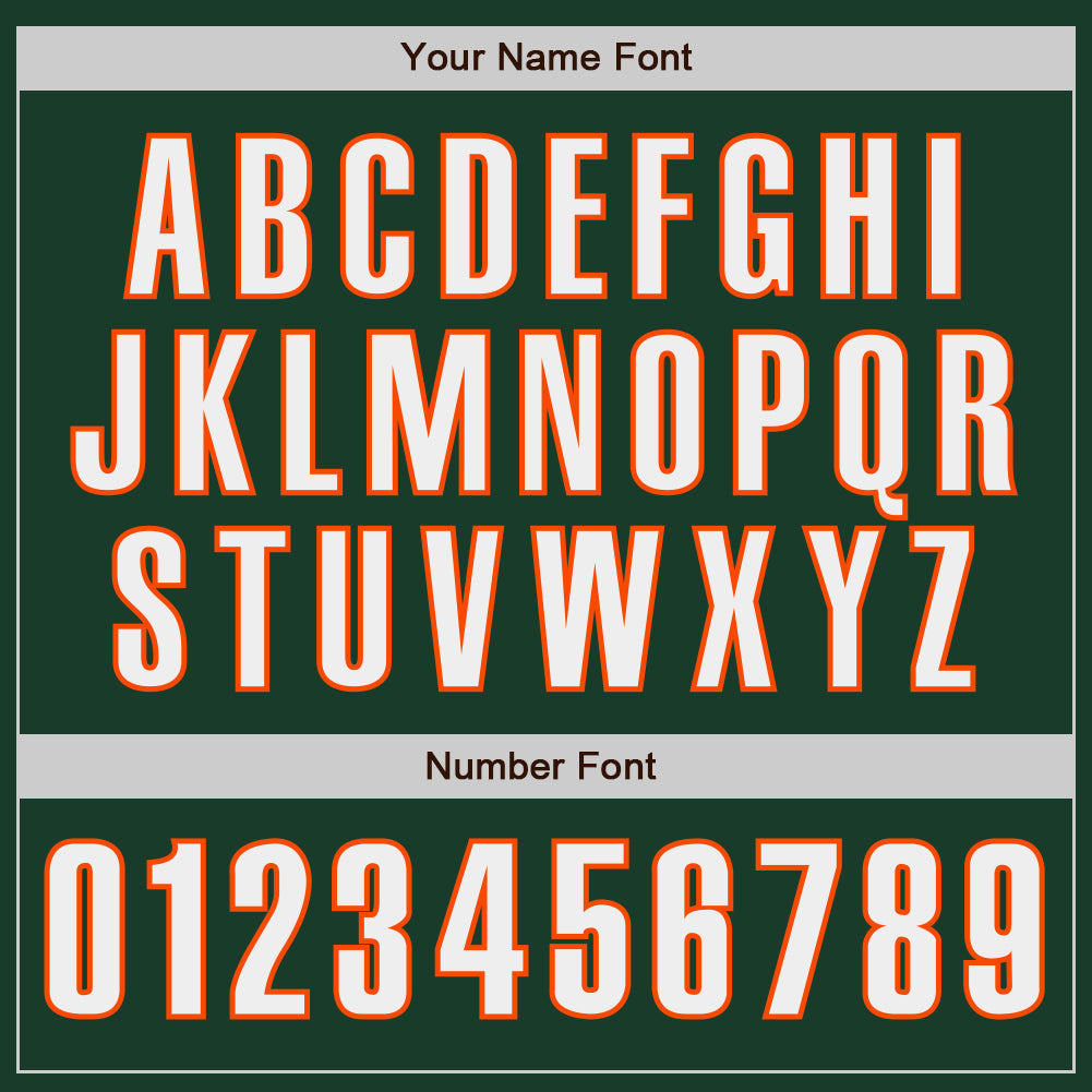 Custom Green White-Orange Classic Color Block Side Panel Stripe Authentic Baseball Jersey