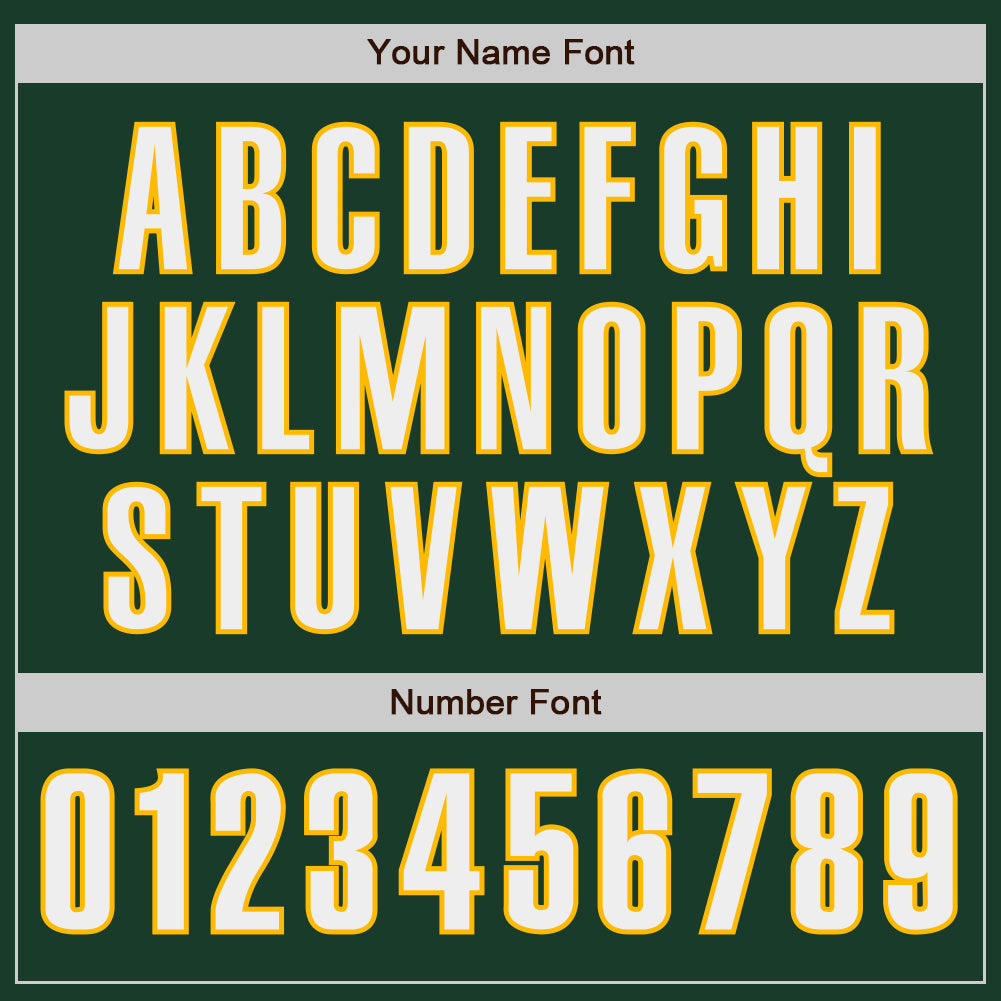 Custom Green White-Gold Classic Color Block Side Panel Stripe Authentic Baseball Jersey