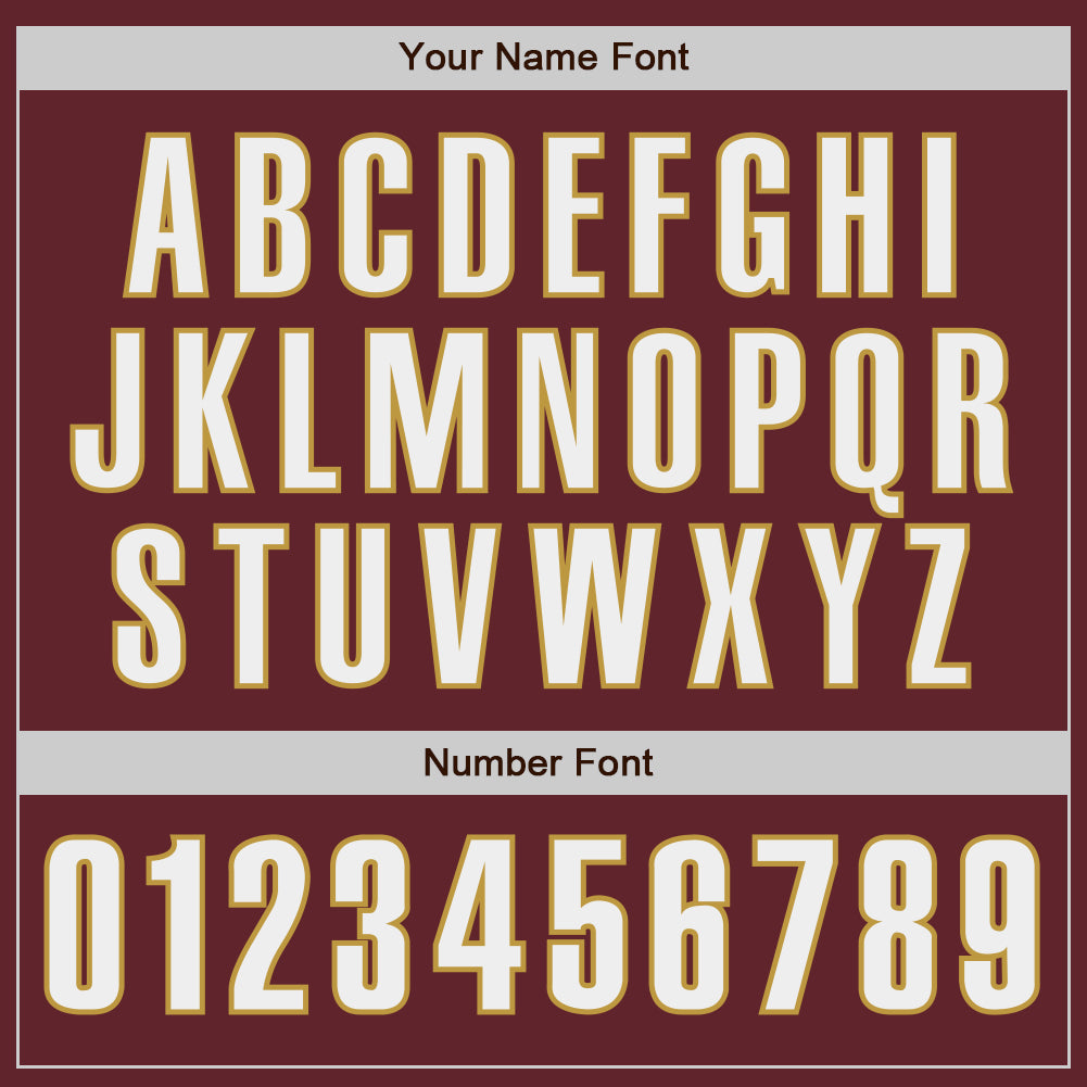 Custom Burgundy White-Old Gold Classic Color Block Side Panel Stripe Authentic Baseball Jersey