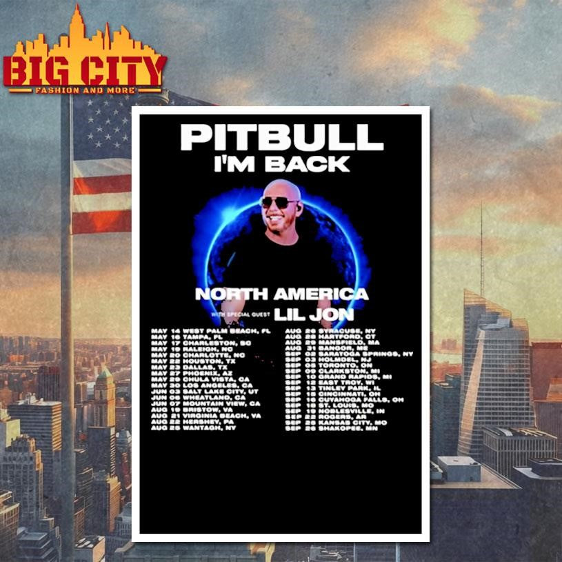 Pitbull Im Back North America Tour Shirt