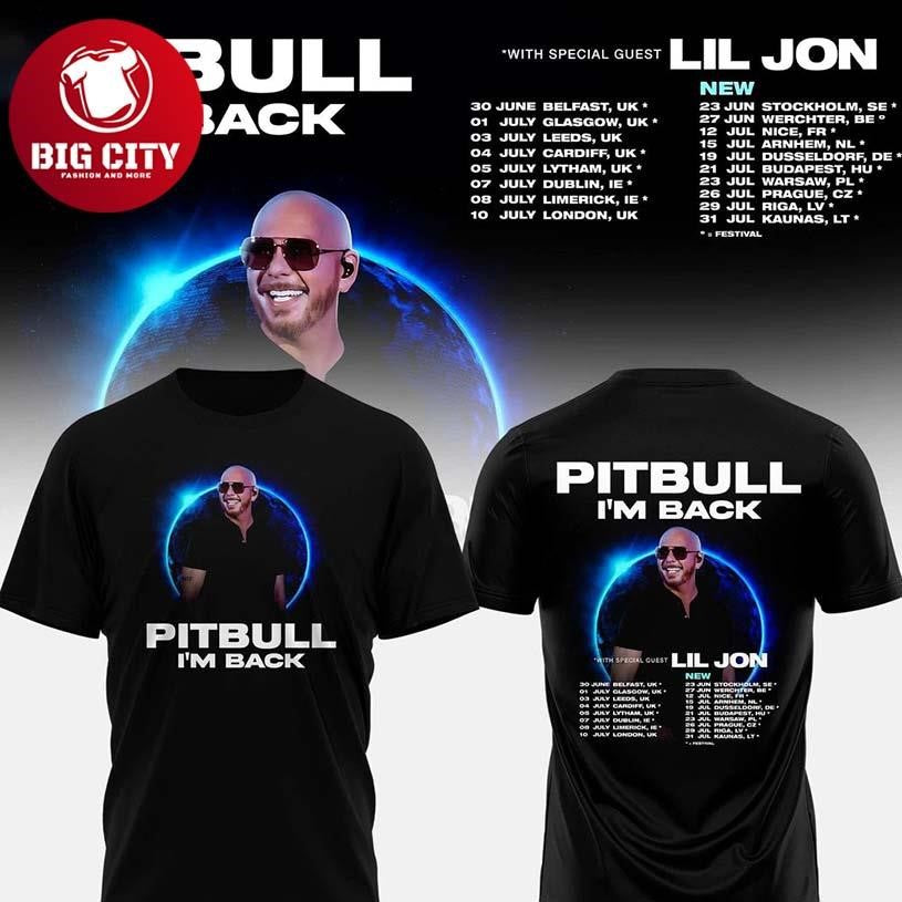 Pitbull Im Back Tour 2026 Special Two Sided Shirt
