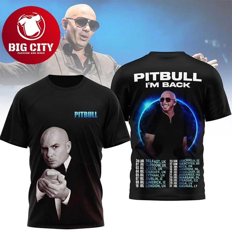 Pitbull Im Back Tour 2026 Two Sided Shirt