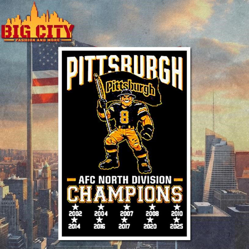 Pittsburgh Football 2025 AFC North Division Champs Macos shirt