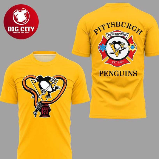 Pittsburgh Penguins x Firefighters 2026 First Responder Night Two Sided Shirt