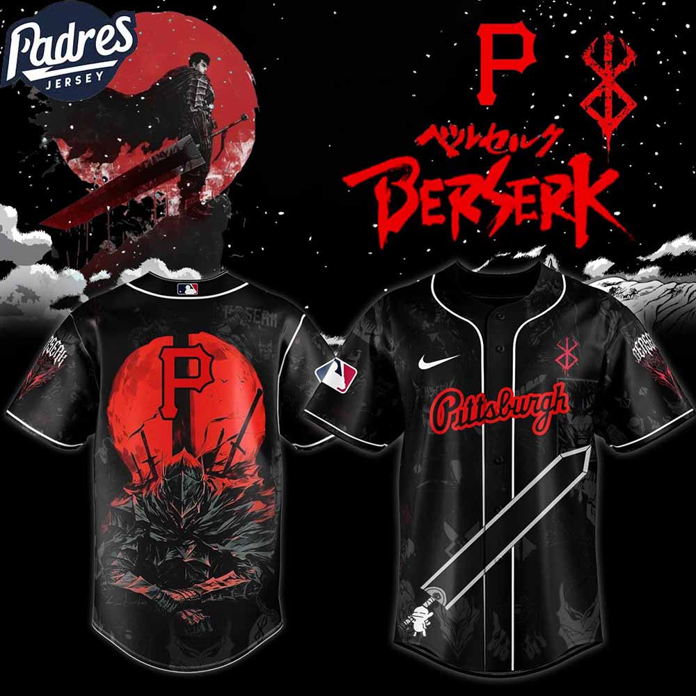 Pittsburgh Pirates MLB X Berserk Personalized Baseball Jersey - Padres Jersey Oasis: Elevate Your Baseball Style Game...