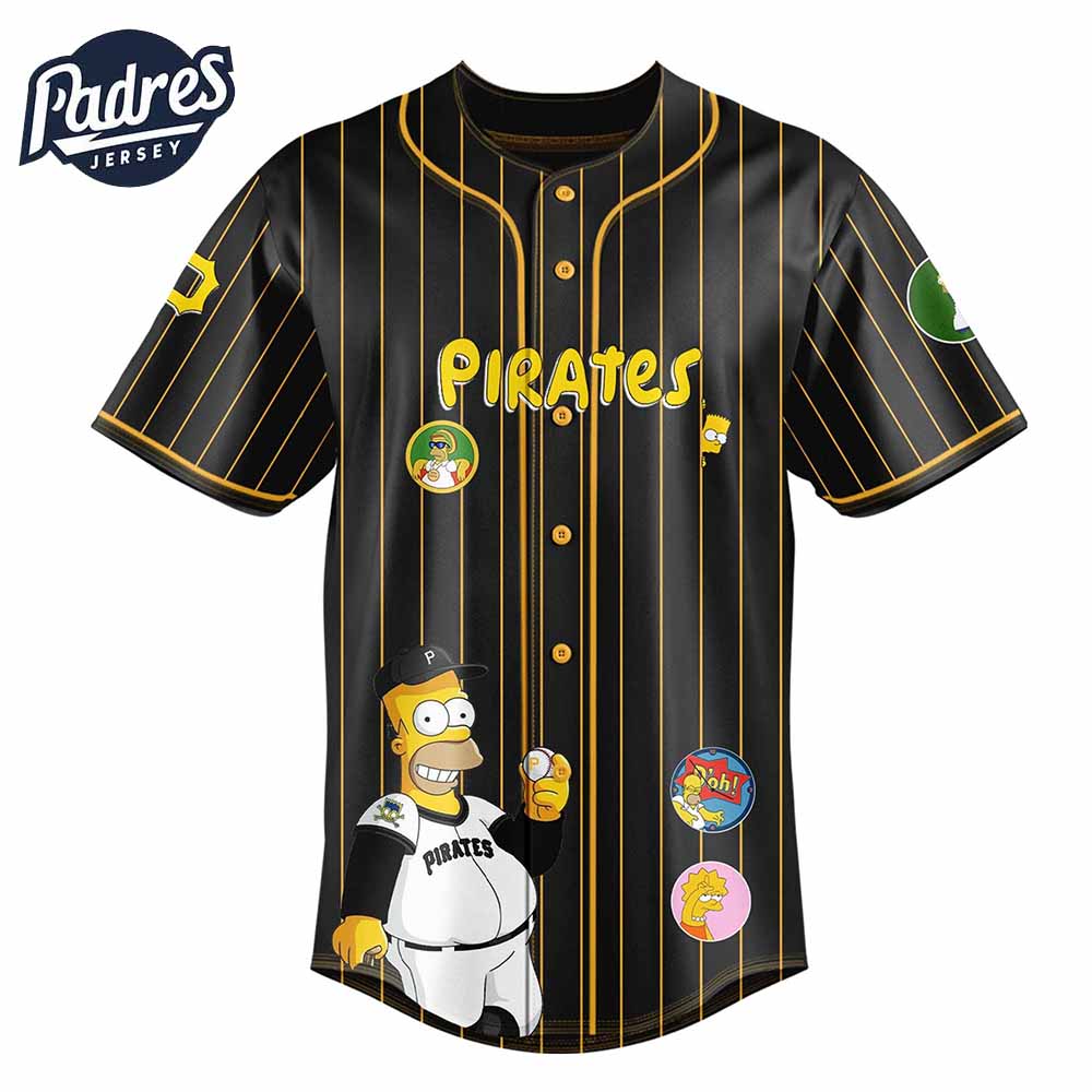 Pittsburgh Pirates MLB x The Simpsons Baseball Jersey Style - Padres Jersey Oasis: Elevate Your Baseball Style... (Image 2)