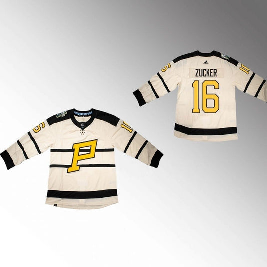 Pittsburgh Penguins #16 Jason Zucker 2023 Winter Classic Primegreen Cream Jersey