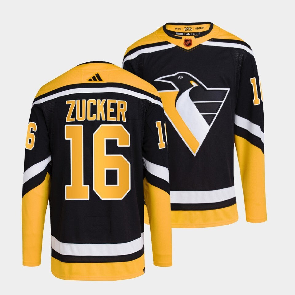 Pittsburgh Penguins #16 jason-zucker-black-2022reverse-retro-2.0-authentic-primegreen-jersey