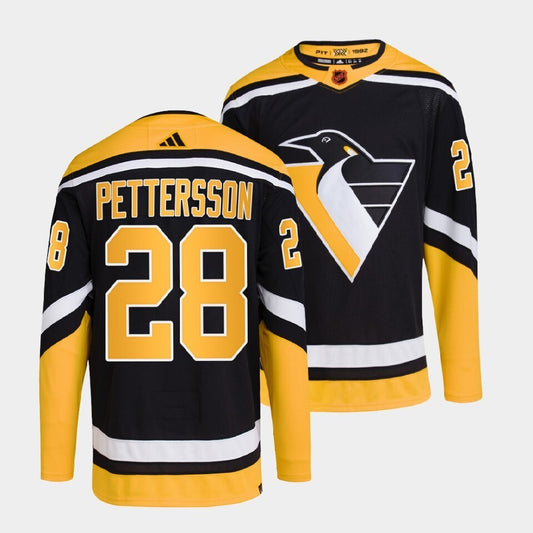 Pittsburgh Penguins #28 marcus-pettersson-black-2022reverse-retro-2.0-authentic-primegreen-jersey