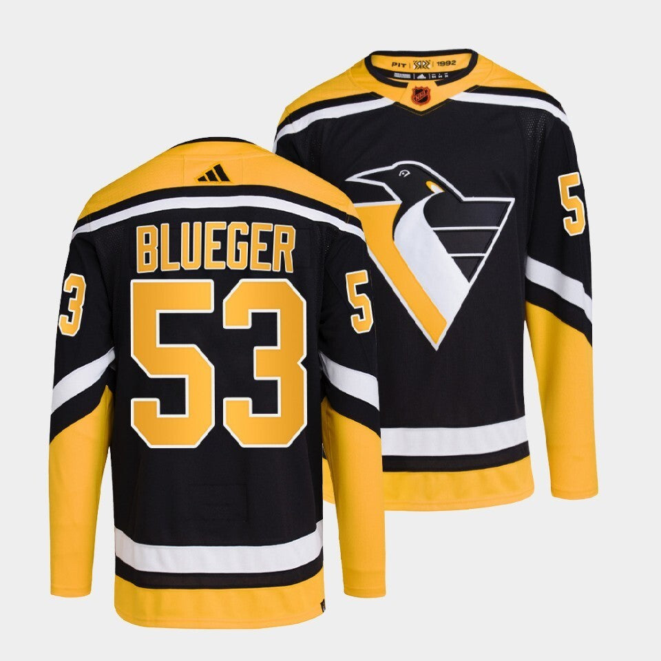 Pittsburgh Penguins #53 teddy-blueger-black-2022reverse-retro-2.0-authentic-primegreen-jersey