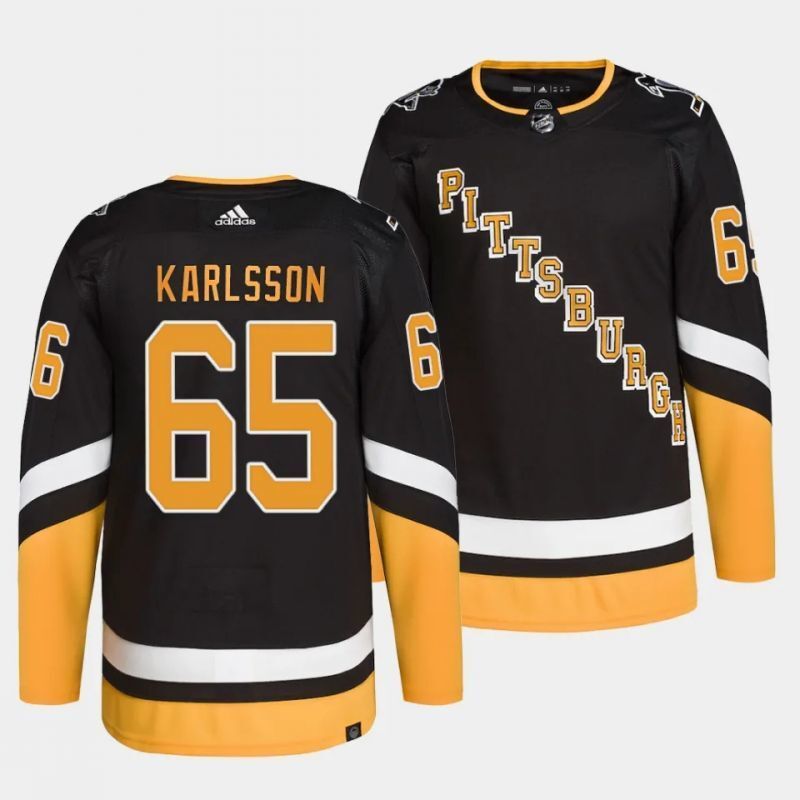 Pittsburgh Penguins #65 erik karlsson alternate primegreen authentic pro black jersey