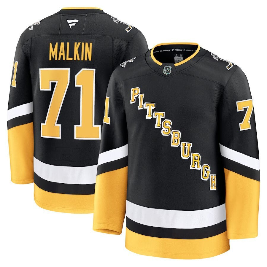 Pittsburgh Penguins #71 Evgeni Malkin Alternate Premium Jersey - Black