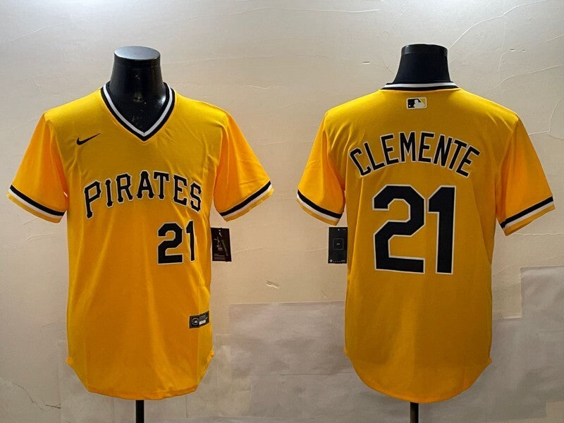 Pittsburgh Pirates #21 Roberto Clemente Pirates Retro Adult Style 5
