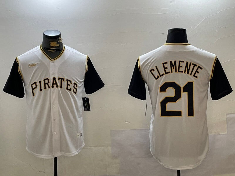 Pittsburgh Pirates #21 Roberto Clemente Pirates Retro Adult Style 8
