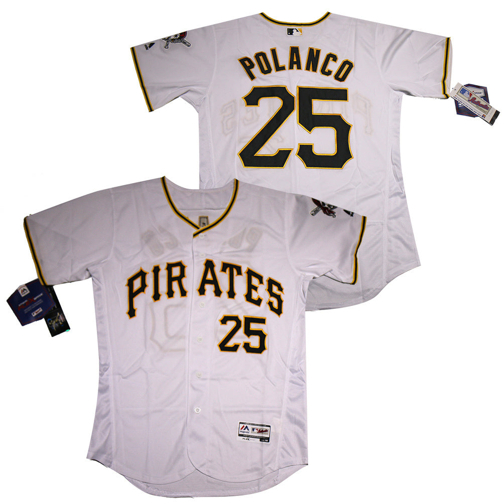 Pittsburgh Pirates #25 Polanco Pirates 25 White Elite