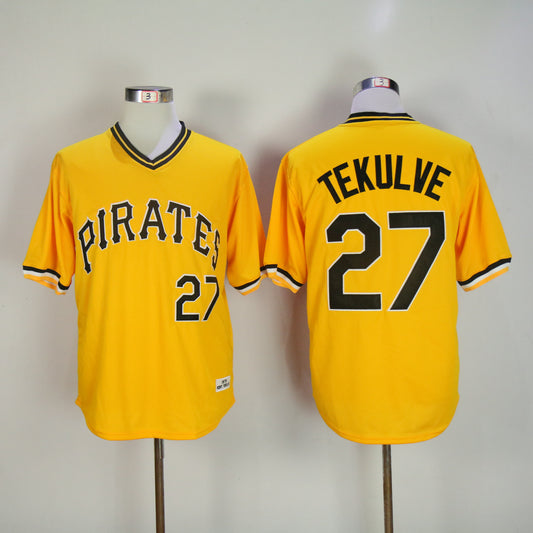 Pittsburgh Pirates #27 Pirates 27 Yellow Retro Style 2