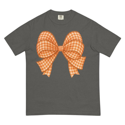 Plaid Fall Bow Shirt  ~ Unisex Apparel Relaxed Fit Printed In The USA Clothing Womenswear Casual Comfort Cotton Top...
