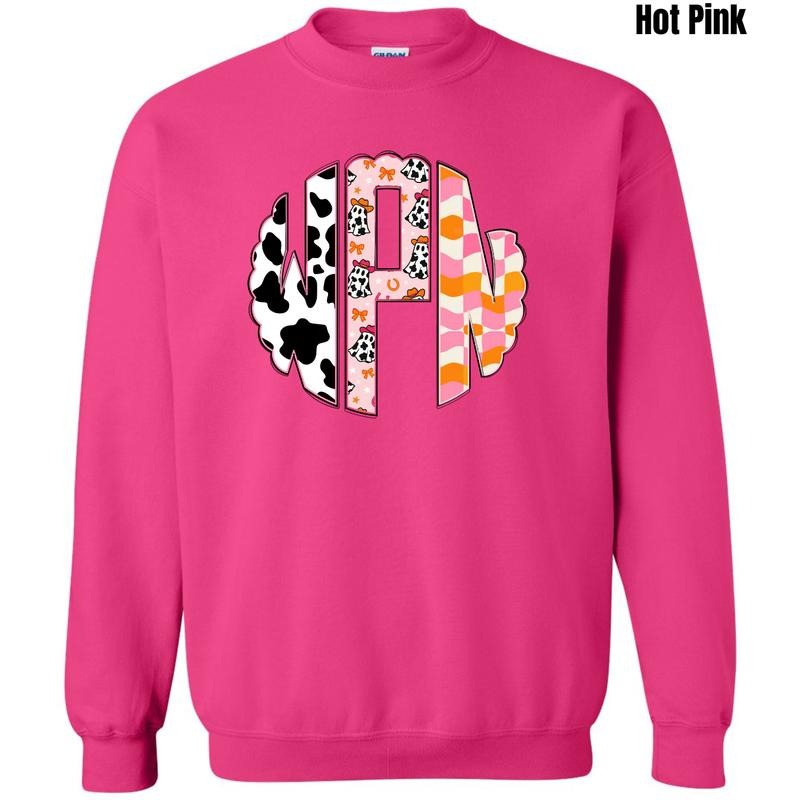 Plain Cowgirl Halloween Monogram Sweatshirt 'NLB' T-Shirts, Hoodie | WearSparks.com