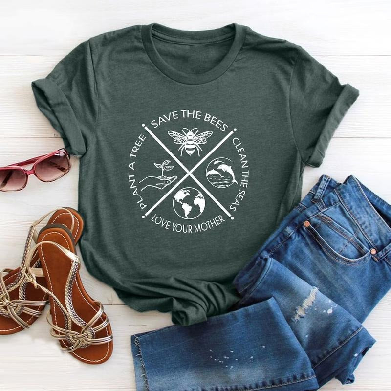 Plant A Tree Shirt, Clean The Seas Sweatshirt, Save The Bees Shirt, Love Your Mother T-Shirt, Earth Day Shirt, Earth Day...