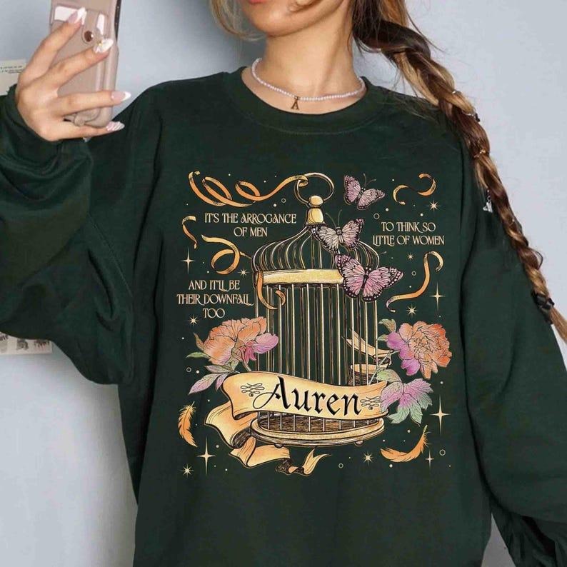 Plated Prisoner Sweatshirt, T-Shirt, Hoodie, For Fan, Auren Goldfinch Sweatshirt, Gold Cage Tee, Gift For Book Lover