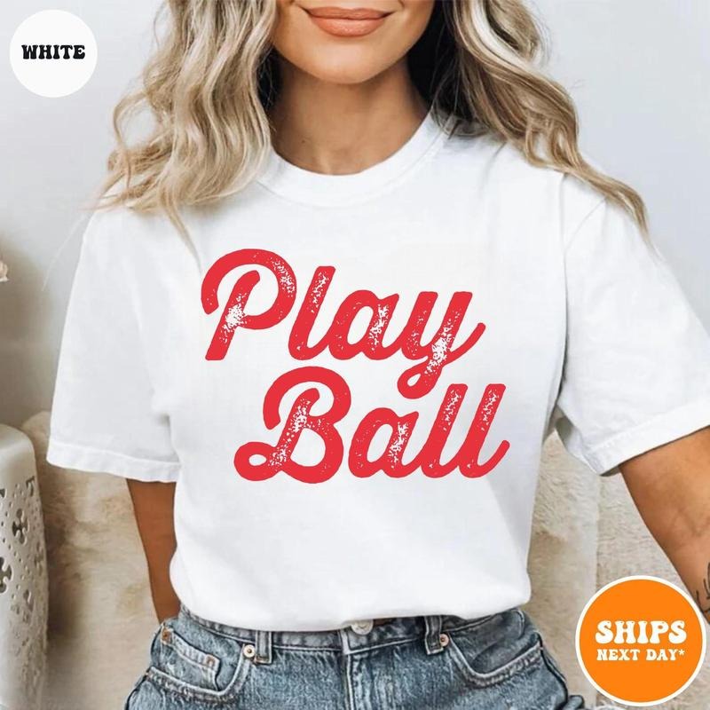 Play Ball T-shirt | Game Day sweatshirt| Baseball Game Fan hoodie| Baseball Shirt for Women | Game Day Shirt | Sporty Mom...