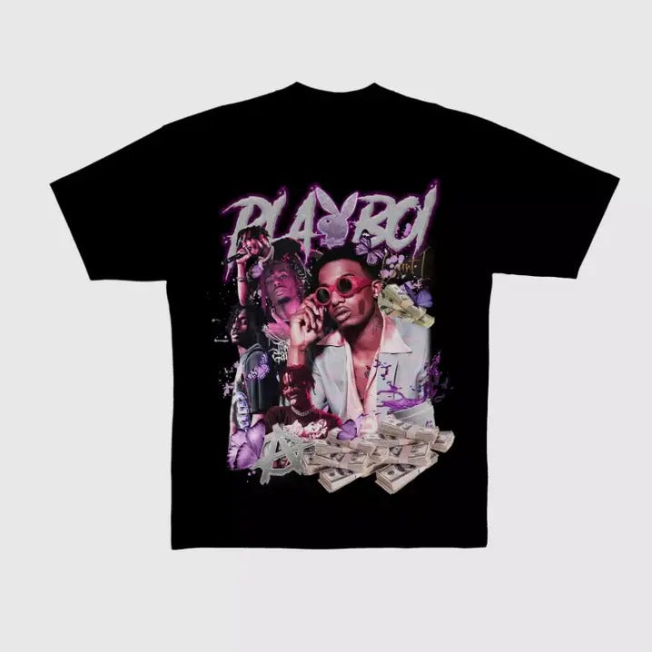 Playboi.C Purple Diamonds Graphic T-Shirt, Grahpic tees, Cotton T-Shirt, Crew Neck T-Shirt, Gift for Him, Gift for Her,...