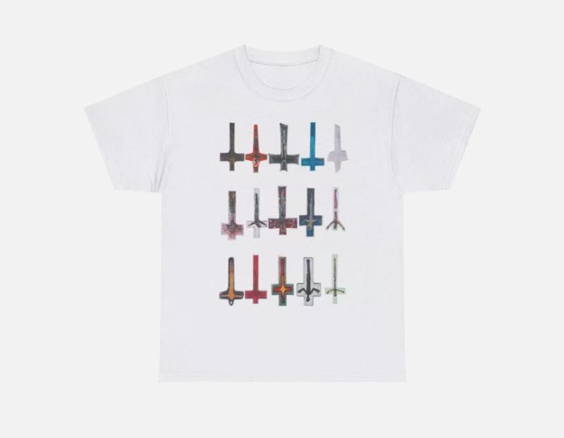Playboi.C Cross Tee - Whole Red Narcissist Merch, Grahpic tees, Cotton T-Shirt, Crew Neck T-Shirt, Gift for Him, Gift for...