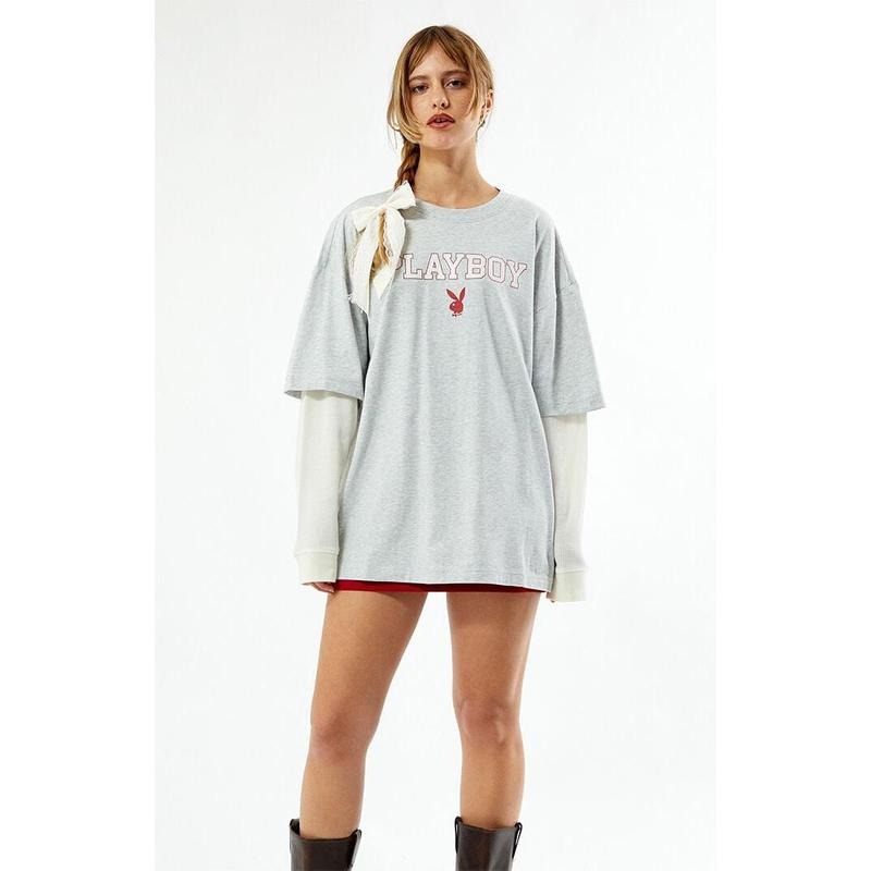 Playboy Women's By PacSun Double Layered T-Shirt Hoodie, Sweatshirt | WearSparks.com