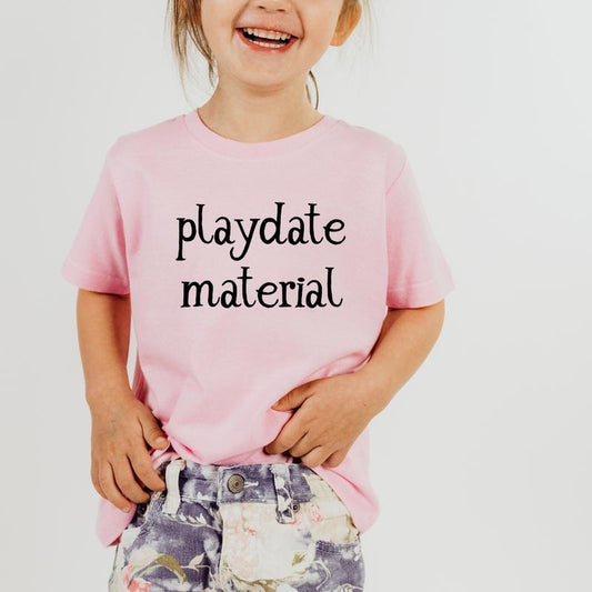 Playdate Material, Toddler T-Shirts & Baby Bodysuits, Graphic Infant Clothes, Cute Baby Shower Gift, Trendy Kids Apparel,...