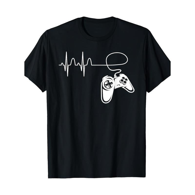Player Heartbeat ECG - Game Controller Video game 100% cotton T-shirt Made in USA Hoodie, Sweatshirt | WearSparks.com