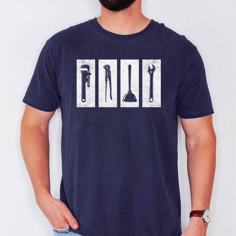 Plumbing Shirt For Men,Grandpa Plumber Men's Gift, Dad Handyman Tee For Him, Technician Gifts From Wife, Funny Husband...