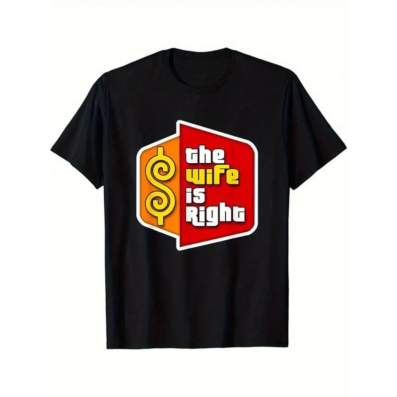 Plus Size Mens Alphabetic Graphic Print Tees - Soft Crew Neck, Comfort Fit, Slight Stretch Knitted Fabric, Casual Summer...