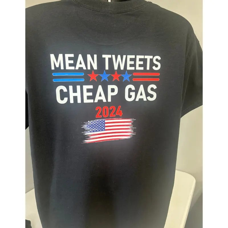 Pocket T. MEAN TWEETS CHEAP GAS 2024 TRUMP T-Shirts, Hoodie, Sweatshirt | WearSparks.com
