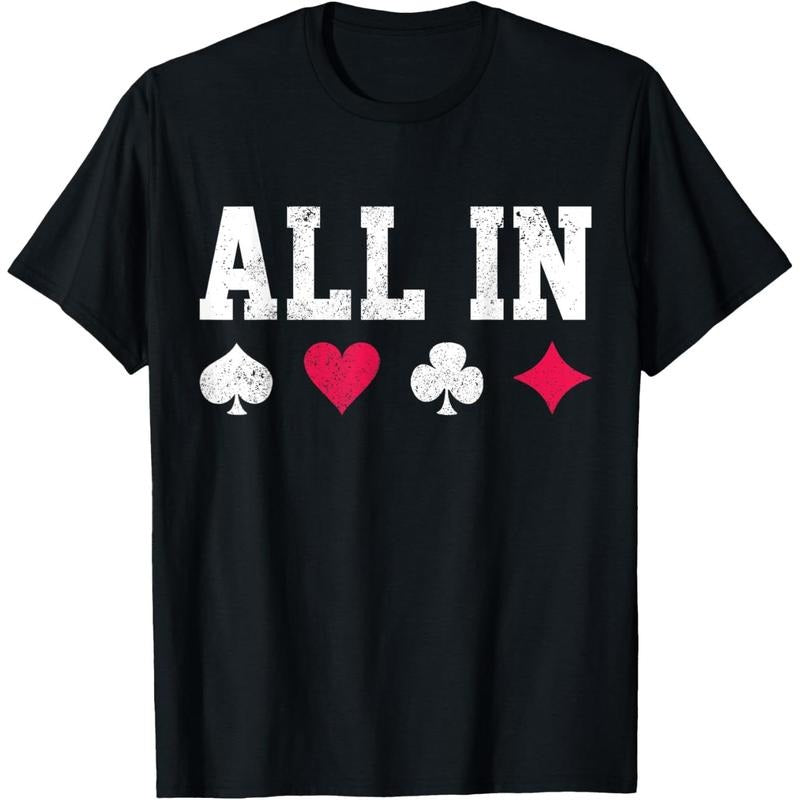 Poker All In Texas Hold'em Gambling Playing Cards Gift T-Shirt made in usa Hoodie, Sweatshirt | WearSparks.com